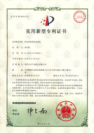 China Utility Model Patent 中國實用新型專利號 No. ZL201820118942.3