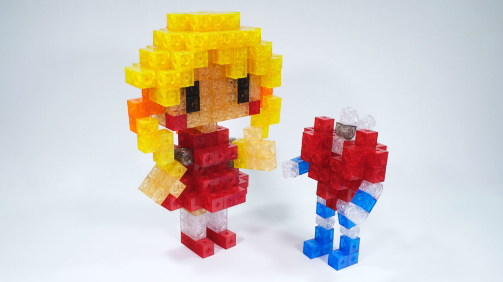 Girl and Heart Shape Robot