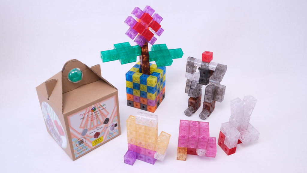 Assembled examples 🌻🤖🖐️✌️✊ using all building beads of small package (216 pcs)
