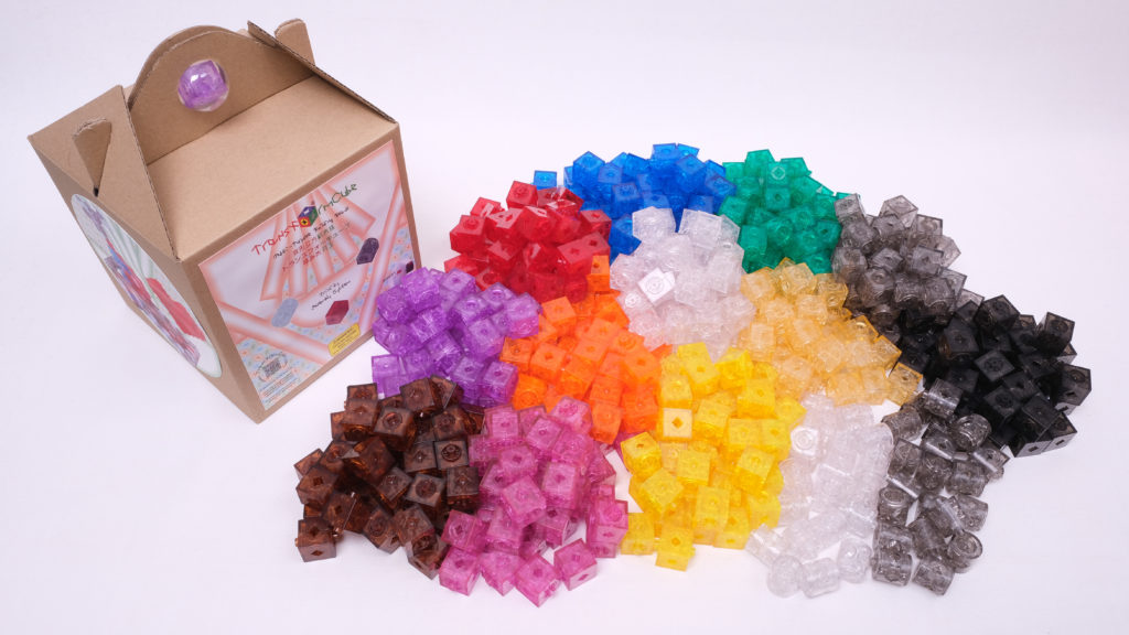 Large package contents of TransformCube building beads (512 pcs)